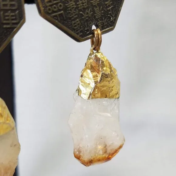 Karen Roache Unique Chinese Good Luck Crystal Clip-on Earrings - Picture 9 of 15